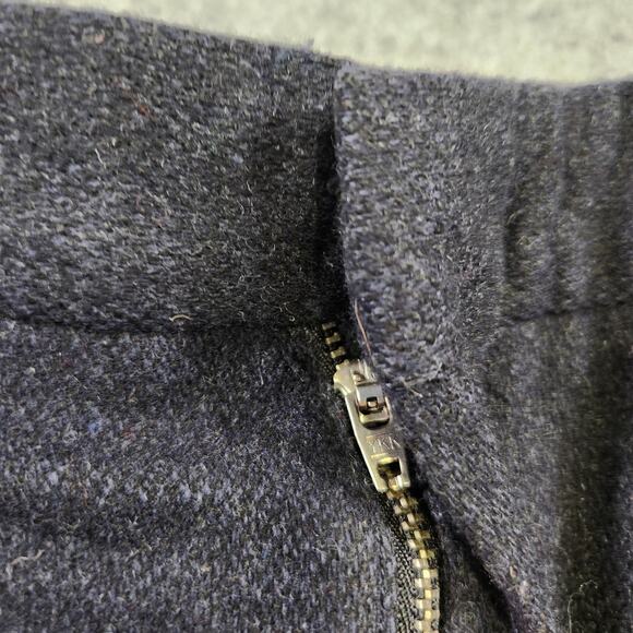 VTG Polo Ralph Lauren Pants Mens 36x28 Navy Wool Blend Pleated Dress Trouser - Picture 5 of 16